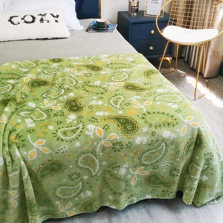 Coperta con stampa di design di lusso verde